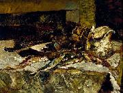 Artist Adolphe Joseph Thomas Monticelli Still Life with Sardines and Sea-Urchins oil on canvas
